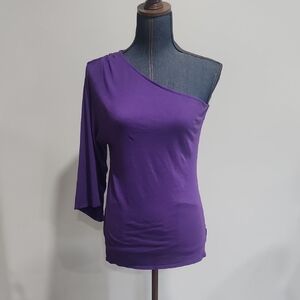 Elegant Purple One-Shoulder Top